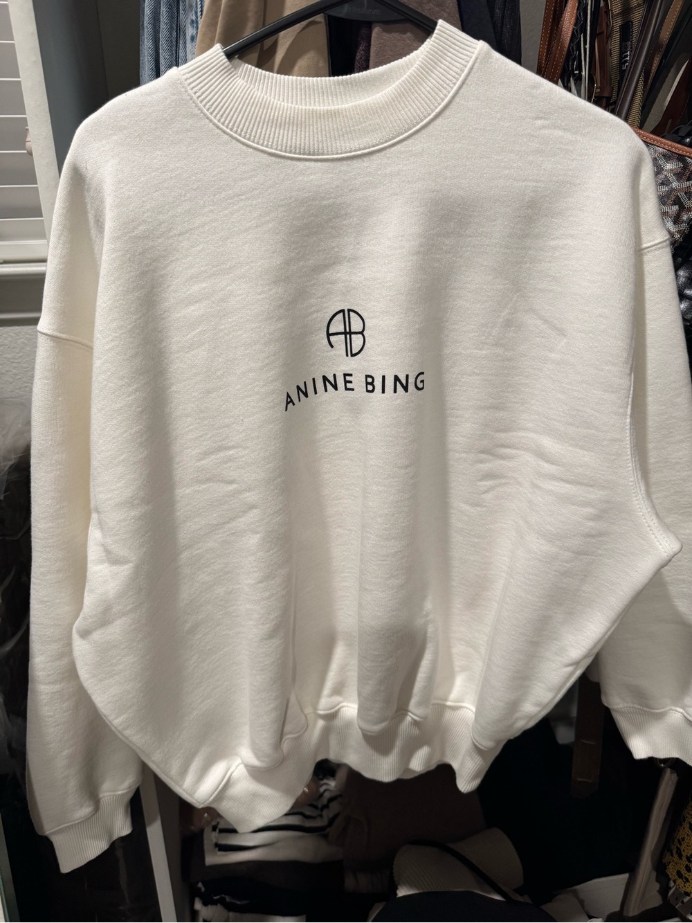 Anine Bing JACI SWEATSHIRT MONOGRAM